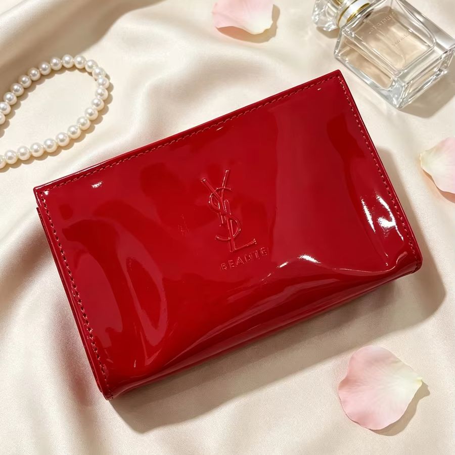 Косметичка YSL из красной лаки – обзор и цена Luxury Skincare Logo